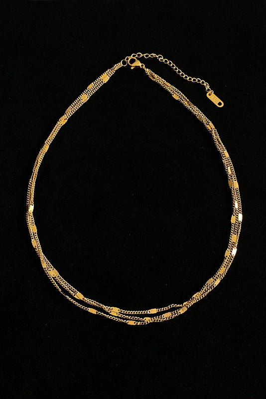 Triple Touch Gold Necklace