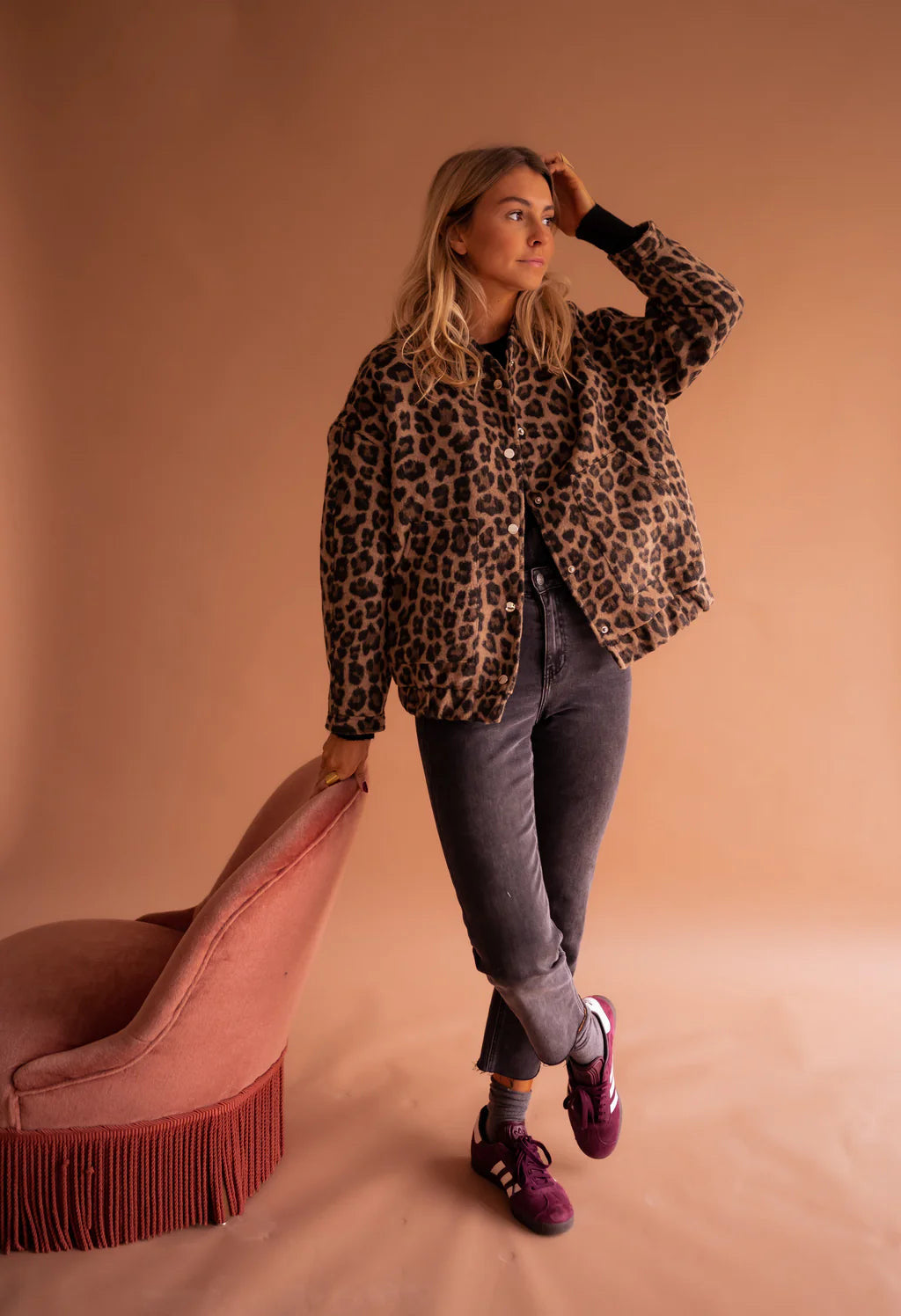 Classic Chic Leopard Bomber