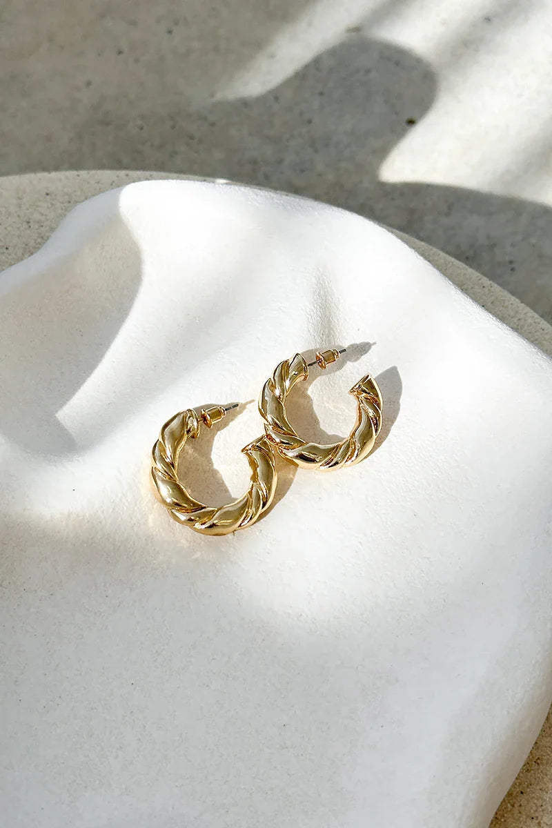 Vivienne Gold Hoops Earrings