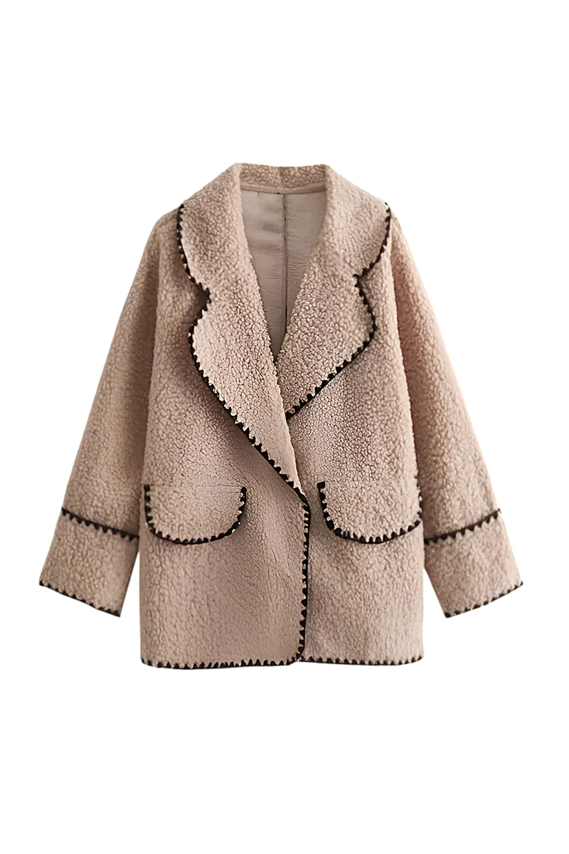 The Plush Lapel Sherpa Jacket